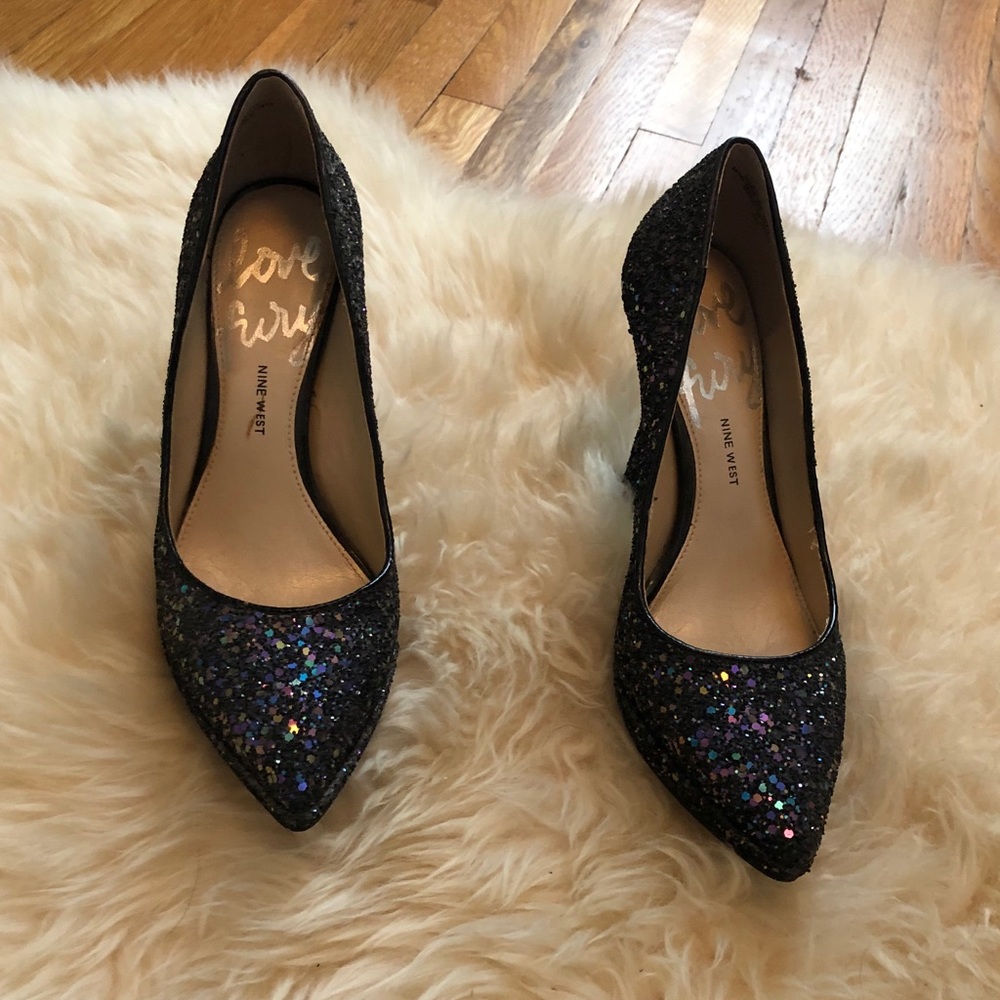 Nine West Love Fury Glitter Heels